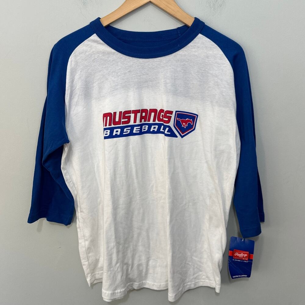Immaculate High School Baseball Shirt Youth XL Blue White Logo Graphic Danbury
